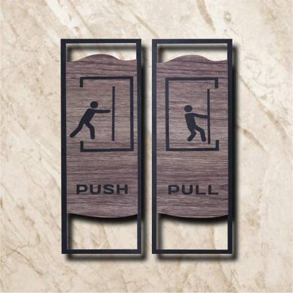 Vertical Root Inc Polypropylene Push & Pull Name Plate