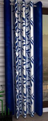 Panipat Textile Hub 274 cm (9 ft) Polyester Semi Transparent Long Door Curtain Single Curtain