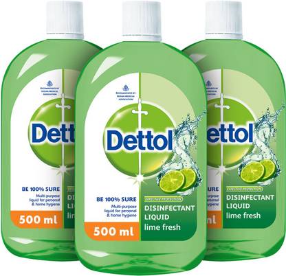 Dettol Multi-use Hygiene Liquid, Lime Fresh - 500 ml Antiseptic Liquid