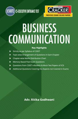 Taxmann's CRACKER for Business Communication – Covering Past Exam Questions & Answers with Hints & Explanation along with Trend Analysis | CS Executive Entrance Test (CSEET)