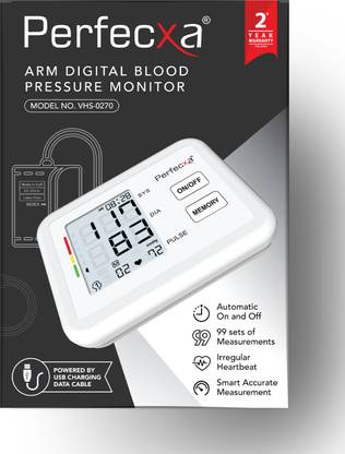 Perfecxa Fully Automatic Arm Digital Blood Pressure Monitor With Smart Accurate Measurement and 2 Years warranty Digital Blood Pressure Monitor Bp Monitor