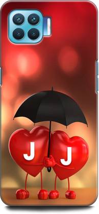 KEYCENT Back Cover for OPPO F17 Pro, CPH2119 J J, J LOVES J, J NAME, LETTER, ALPHABET, JJ LOVE, HART, BLUE