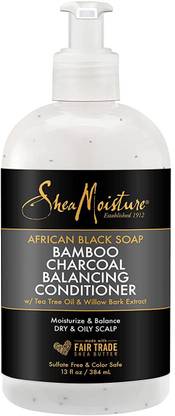 Shea Moisture African Black Soap Bamboo Charcoal Balancing Conditioner, 13 Fluid Ounce