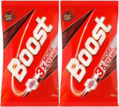 Boost 3 X MORE STAMINA 1 KG PACKOF (500 G*2 POUCH PACK) Energy Drink