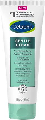 Cetaphil Clarifying Acne Cream Cleanser Face Wash