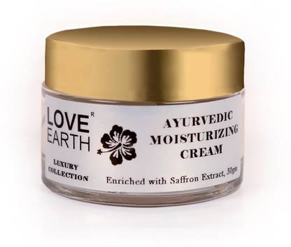 LOVE EARTH Ayurvedic Moisturizing Cream with Saffron, Giloy Extracts