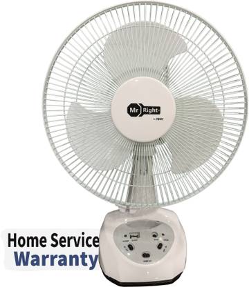 MrRight By Fippy MR-2912 AC/DC 12" Oscillating Rechargeable Fan 304 mm 3 Blade Table Fan