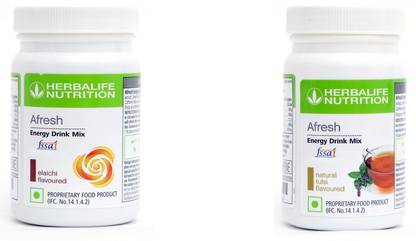 HERBALIFE Afresh Energy Drink Mix Combo ELAICHI +TULSI Nutrition Drink