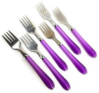 Prodealnet Steel Dessert Fork, Salad Fork, Dinner Fork, Serving Fork, Fruit Fork Set (Pack of 6) /Stainless Steel Fork Set of 6 Pcs Stainless Steel Dinner Fork Set/noodles fork /Stainless Steel Fruit Fork, Salad Fork, Dessert Fork, Serving Fork Set (Pack of 6) Steel, Plastic Fruit Fork, Dinner Fork, Salad Fork, Serving Fork, Dessert Fork Set