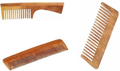 Rani Sati Creation Neem Wooden Comb | Hair comb set combo for Women & Men