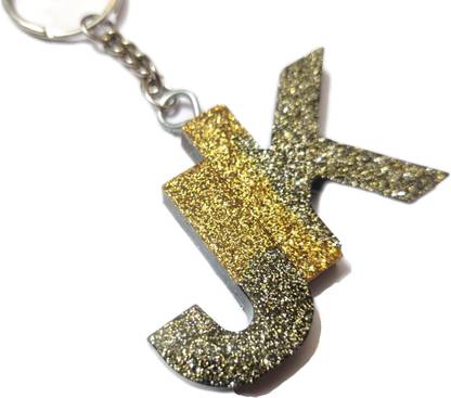 JArtisticcreations JK Couple alphabet Keychain Key Chain