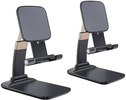 DESIGN BULLZ Premium Adjustable Cell Phone Stand, Foldable Portable Phone Stand Mobile Holder Pack of 2 Mobile Holder