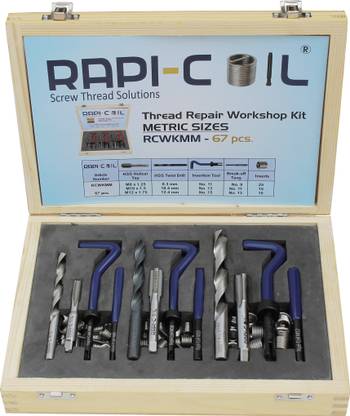 Rapi-Coil RCWKMM Thread Workshop Kit (M8+M10+M12) -67 pcs Hand Tool Kit