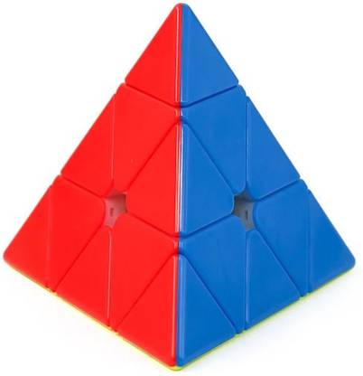 Kidosaurus Stickerless High Speed Cube |3x3 Pyramid Triangle Cube|Puzzle Educational kids toy|soft Twist Pyraminx Cube