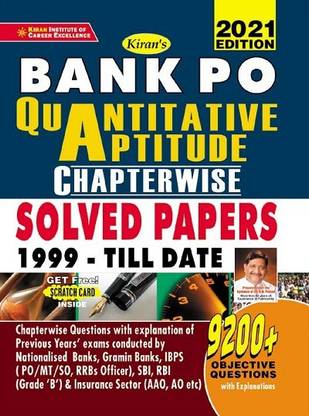 Kiran Bank Po Quantitative Aptitude Chapterwise Solved Papers 1999 Till Date 9200+ Objective Question