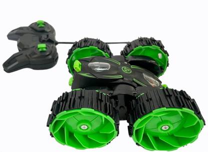 Rover Toys 360 degree Rotate Crawling Ghost Powerful Remote Control Car 27 MHz Full Function Toy Car Rechargeable High Speed Drift Plastic Stunt Car RC Off Road Crawler Racing Vehicle Toy Car For Kids Above 3 Years