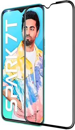 NKCASE Edge To Edge Tempered Glass for Tecno Spark 7T
