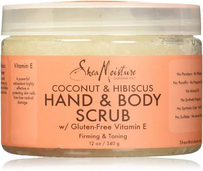 Shea Moisture Coconut & Hibiscus Hand/Body Scrub, 12 Ounce Scrub