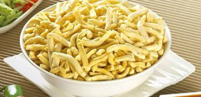 GO HUNGRY Bhavnagri Gathiya Namkeen Snacks for Foodie Indians | Besan Gathiya (Plain & Pure) | Soft Gathiya (Ganthiya) Namkeen Snacks - 1 KG