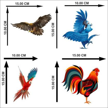 skgraphics 15 cm chicken Bird switch wall sticker Self Adhesive Sticker