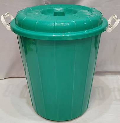 DJT FABRIC Multipurpose Plastic Storage Bucket Drum with Lid 40 Litre Heavy Duty Strong Bucket Vargin Plastic 40 L Drum