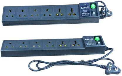 Black Cord 4+2 5mtr 6  Socket Extension Boards