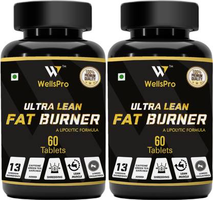 WellsPro Ultra Lean Fat Burner for men & women 120 tablets with 13 ayurvedik ingredients