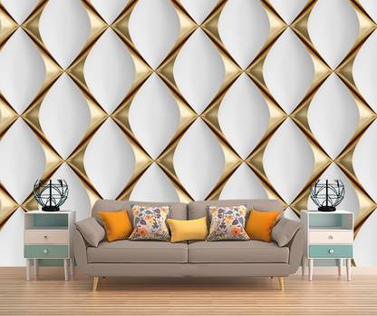 ALL DECORATIVE DESIGN Decorative White Wallpaper