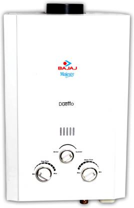 BAJAJ 6 L Gas Water Geyser (Majesty Duetto Gas Water Heater (PNG), White)