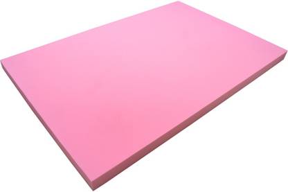 Shree Om Handloom Sofa foam sheet 40 Density (4 inch, pink ) 4 inch Double PU Foam Mattress