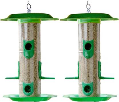 AMIJIVDAYA Large bird feeder with hut (pack of 2) Window Bird Feeder Bird Feeder