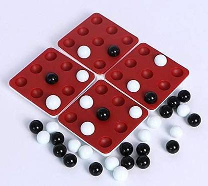 HARSIDDHI CREATION Pentago Marbles Mind Twisting Board Game for Two Players (Pentagon Marbles) Party & Fun Board Game