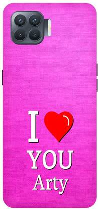 Zaplab Back Cover for Oppo F17 Pro, CPH2119, I Love You Arty Printed Back Cover
