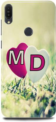 Ignite Back Cover for ASUS ZenFone Max Pro M2, M LOVES D NAME M NAME D LETTER ALPHABET M LOVE D NAME