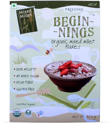 Beginnings Pristine Organic Mixed Millet Flakes 150 g Box