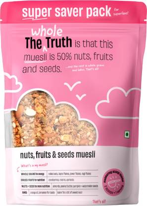 The Whole Truth Breakfast Muesli - Nuts, Fruits, & Seeds | SUPER SAVER PACK | Pouch