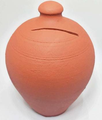 Qbik Mitti Ki Gullak Coin Saving Pot Coin Bank,KIDS PIGGY BANK ( LARGE SIZE) Coin Bank