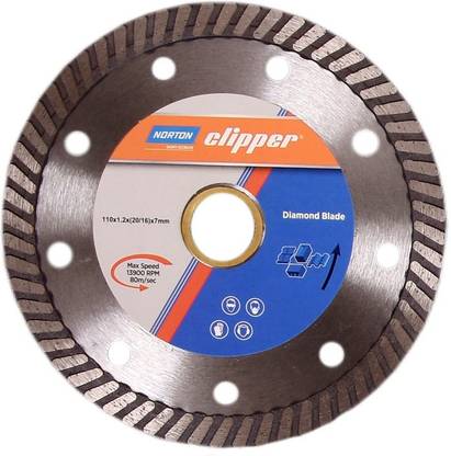 NORTON SAINT-GOBAIN CP117C Thin Turbo (Diamond Blade for Tiles, Granite & Marble cutting) Non- Metal Cutter