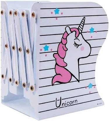 Chhogli Metal Semi-Open Book Shelf Expandable Bookcase Desktop Bookend Stand Holder Adjustable Book Rack for Kid Office Book Organizer Metal Semi-Open Book Shelf