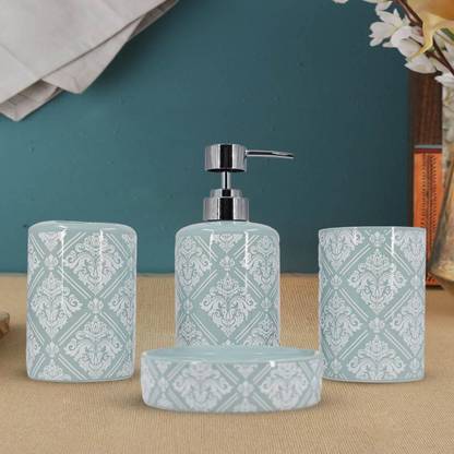 Kookee Ceramic Bathroom Accessories Set of 4 (8219) Ceramic Bathroom Set