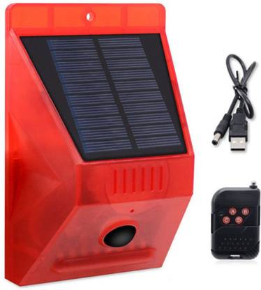 IFITech Solar Waterproof Motion Sensor Alarm With Remote Controller |129db Sound Security Siren| Theft Alarm| Door & Window Door Window Alarm