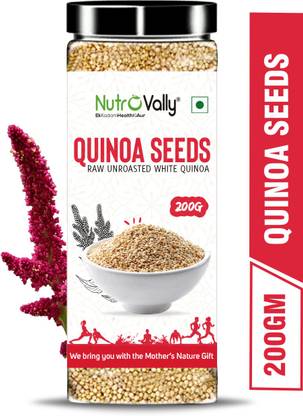 NutroVally Raw White Quinoa Seeds for Weight loss Management, Rich in Iron, fiber Gluten free and Diabetic Friendly Quinoa Seeds