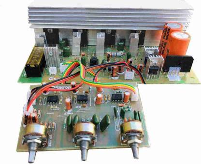M V COLLECTION 1200 WATT 2SC5200 AMPLIFIER BOARD WITH BASS TREBLE BOARD PREINSTALLED HIGH QUALITY Electronic Components Electronic Hobby Kit