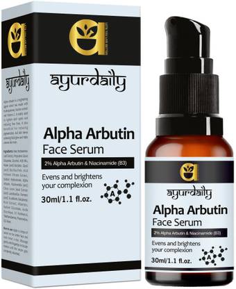 Ayurdaily 2% Alpha Arbutin & Niacinamide B3 Face Serum for evens and Brightens your Complexion