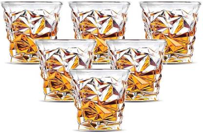 Infinite Stores (Pack of 6) Seamless Designer Tumblers Imported Whiskey Glass Glass Set Whisky Glass