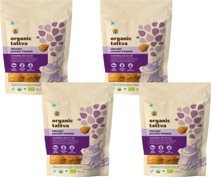 Organic Tattva ,Organic Jaggery (Gur) Powder | Rich in Antioxidants, Minerals, Vitamins and Fatty Acids | Unrefined, Gluten free and Unadulterated | Powder Jaggery