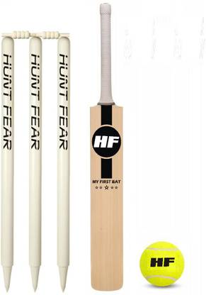 HF MY FIRST MINI KIT Junior Cricket Bat Size 2 For Age Group 6-7 Years with 1 Piece Tennis Ball and wickets set Cricket Kit