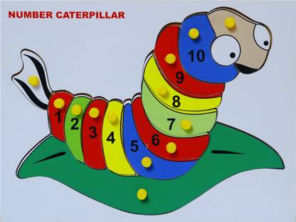 kliffoarts Number Caterpillar puzzle Tray