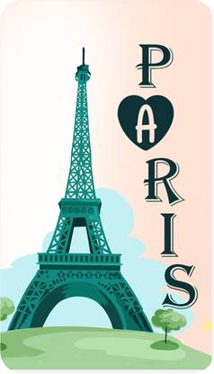 AVI Rectangular Fridge Magnet Colorful Eiffel Tower Paris France Travel souvenir RFM00065 Fridge Magnet Pack of 1