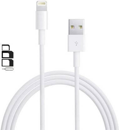 Shopnet Cable Accessory Combo for Fast Lightning USB Data Sync Charging Cable For Apple iPhone 12 Pro - 1m Long white